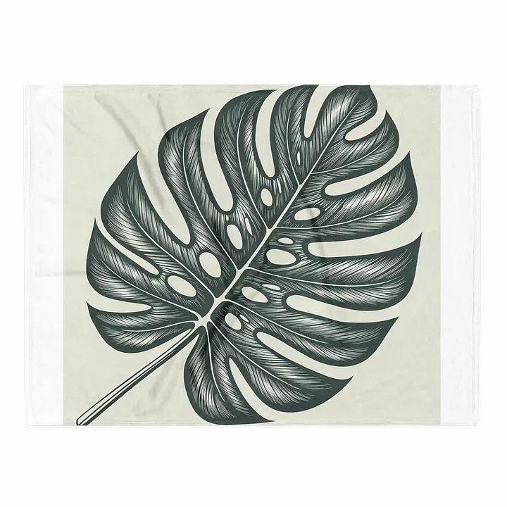 Big Monstera throw blanket